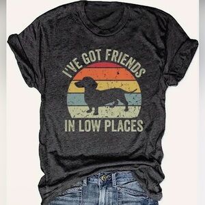 NEW Light Gray Dachshund Shirt